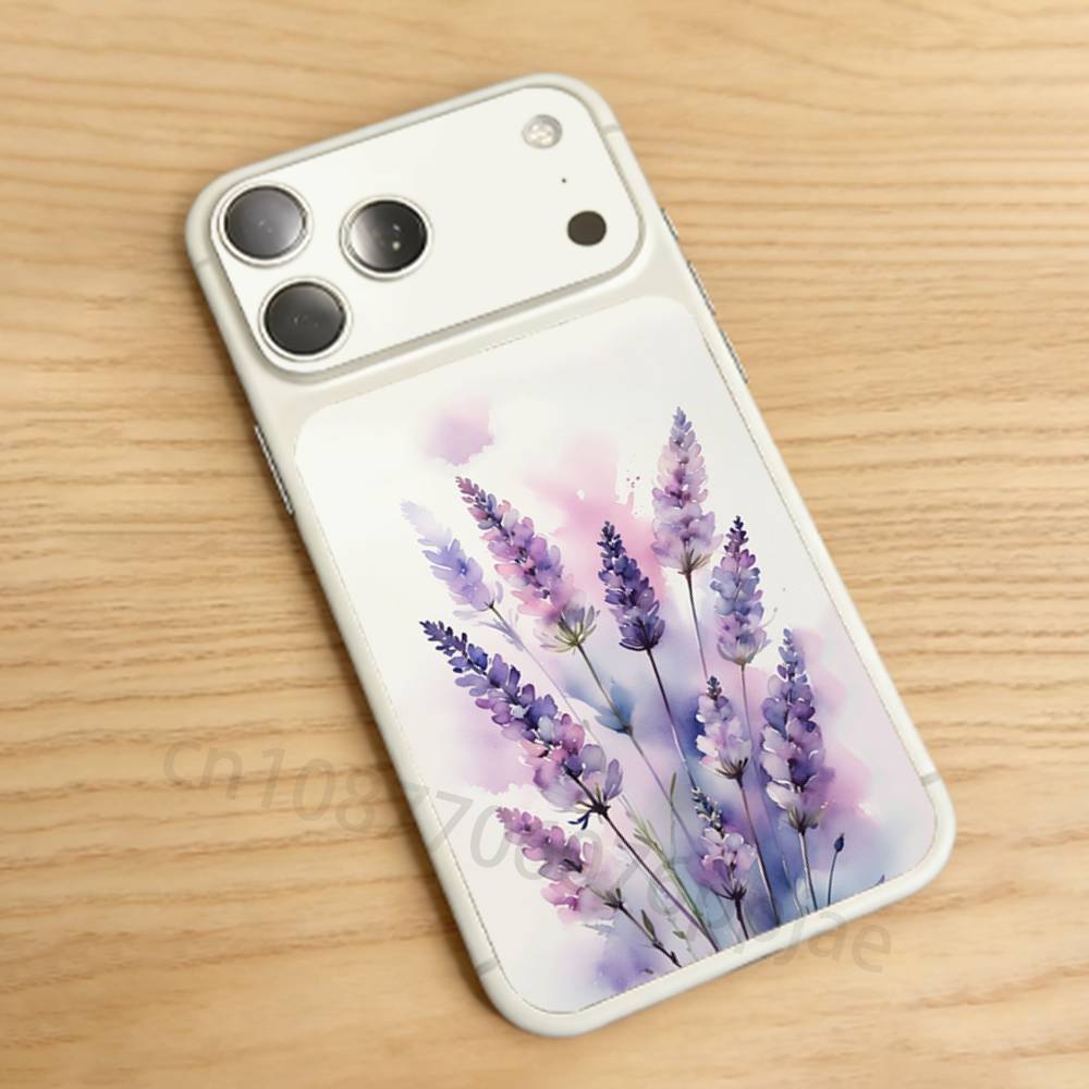 Абстрактные акварельные цветы Для iPhone 17 Pro /Pro Max Задняя крышка аккумулятора с наклейкой-скином для камеры Задняя защитная пленка-стикер