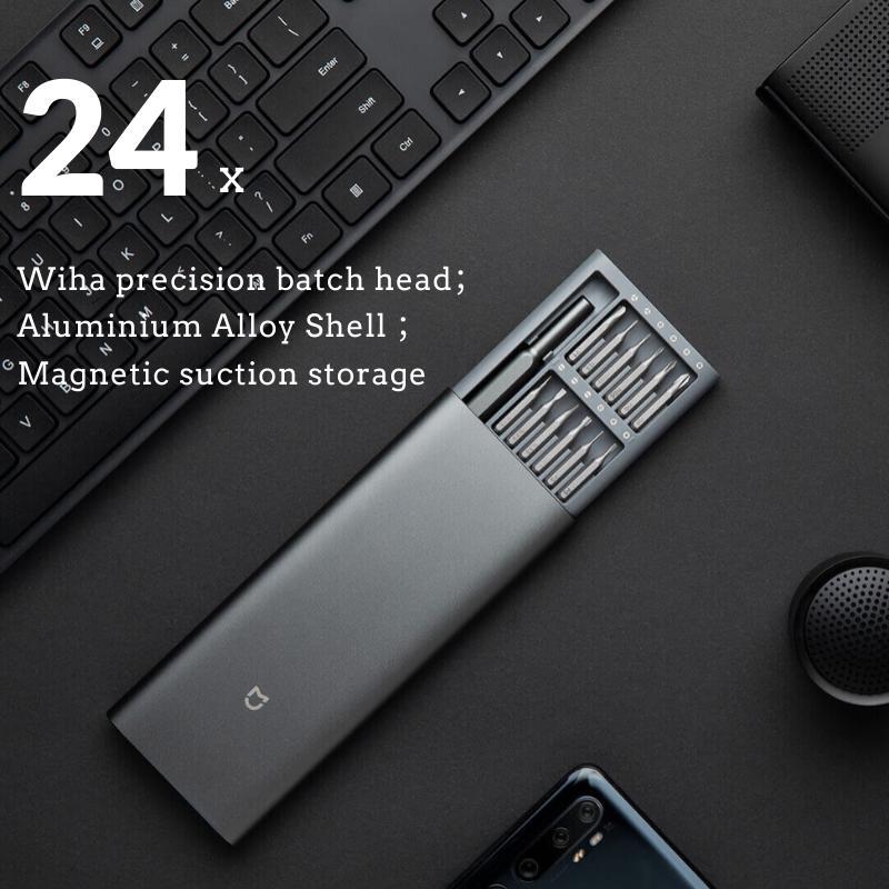 Xiaomi Отвертка Mijia для ежедневного использования, набор прецизионных отверток 24 в 1, магнитные биты 60HRC, домашний комплект, инструменты для ремонта, набор отверток «сделай сам»