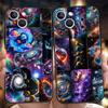 Чехол для телефона Cover для iPhone 17 16 15 14 13 12 Pro Max 11 Pro Max 17 AIR Plus Ударопрочный Мягкий ТПУ Корпус Вселенная Звездное Небо Луна