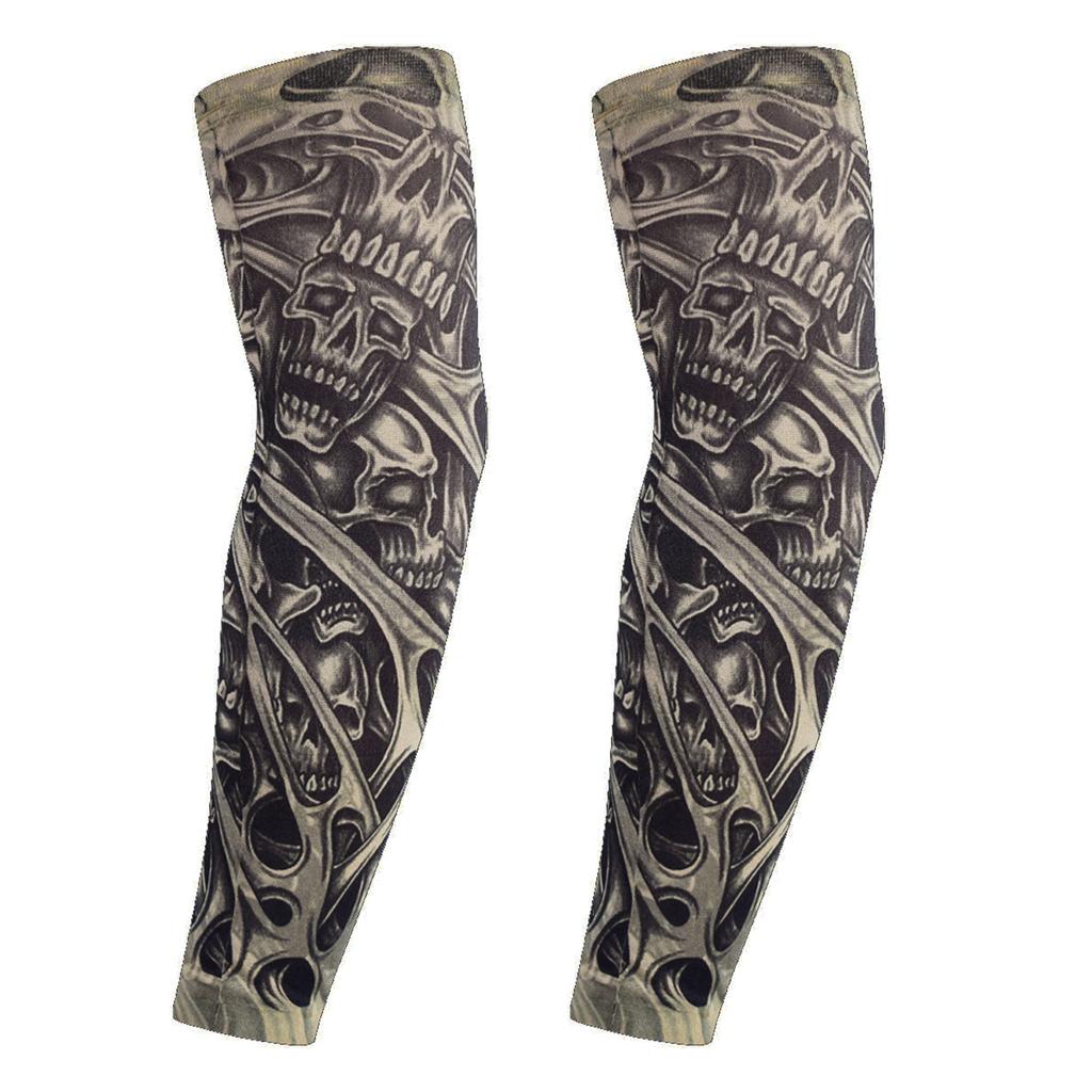Simulation Tattoo Arm Sleeves Sunproof Arm Covers for Outdoor Enthusiasts Sport Accessory Driving Cycling Arm Protectors