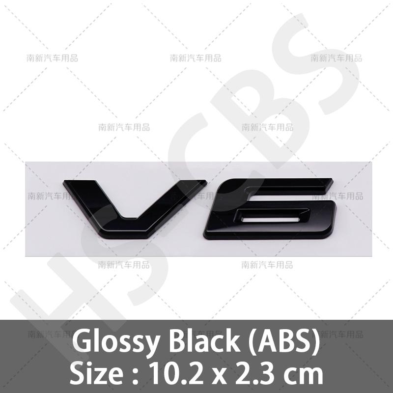 V6 Engine Displacement Logo Emblem ABS Car Sticker Badge for Toyota Alphard Rear Trunk Tailgate Stickers Car Styling Accessories