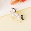 1Pc Enamel Gift Horse Brooch Cartoon Rhinestone Cute Alloy Pin