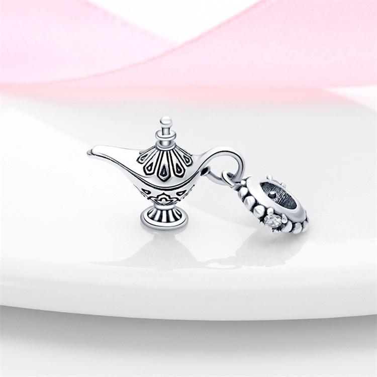 S925 Silver Personalized Fashion Flask Pendant DIY Handmade Jewelry Accessories Bracelet Beading Supplies