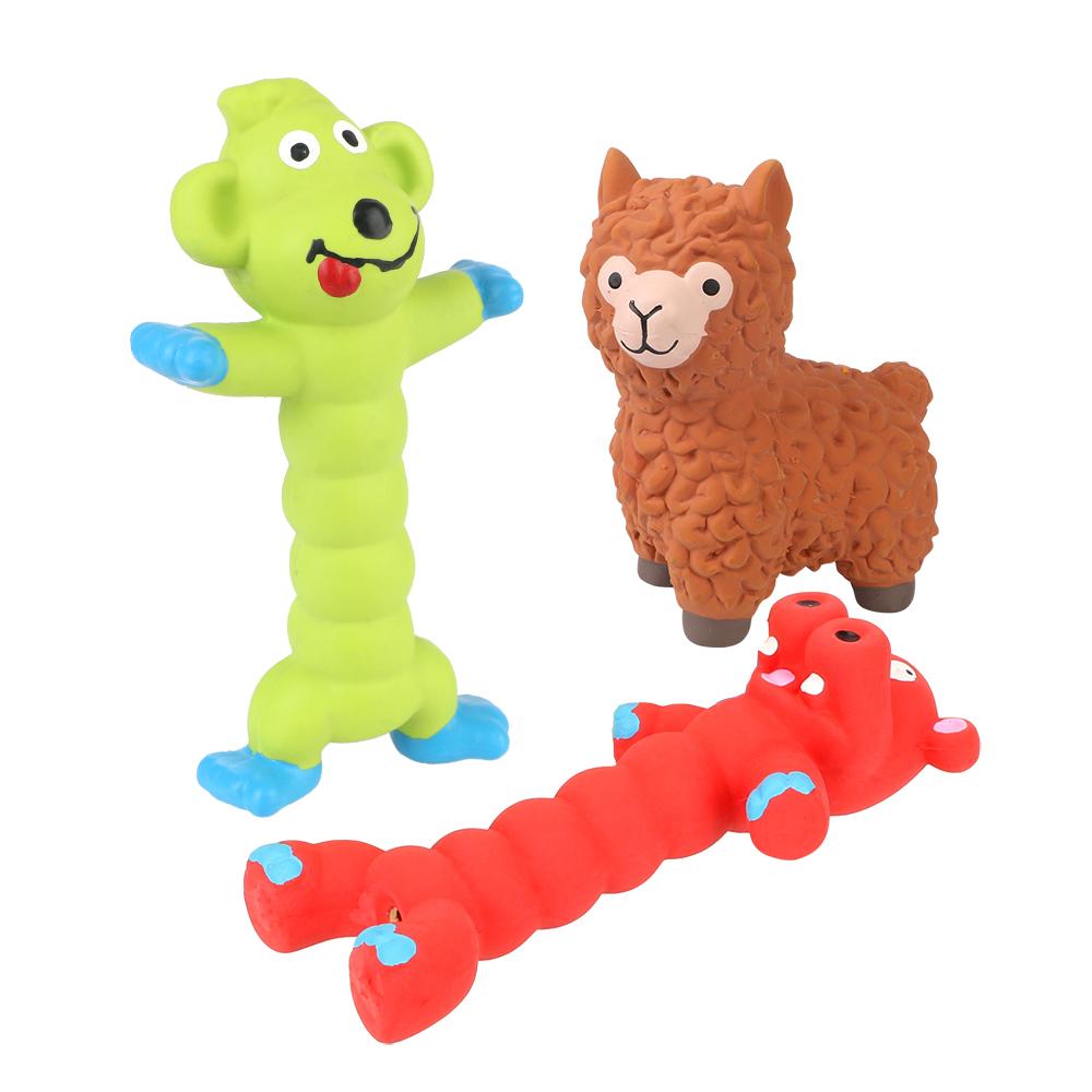 Игрушки для собак Щенок Игрушка для жевания Игрушка в форме животных из резины с пищащим звуком Собаки Кошки Товары для домашних животных Товары для животных