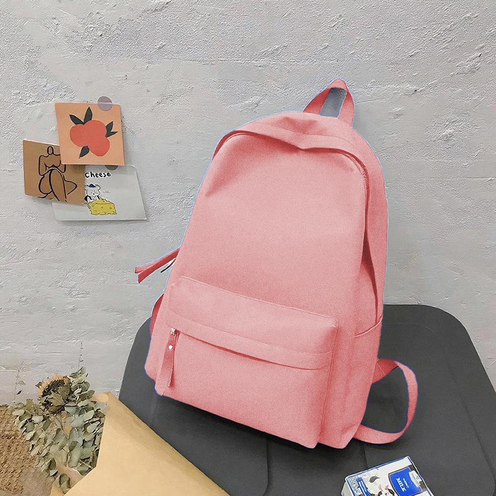 Schoolbag Japanese men's schoolbag Korean version of simple and versatile solid color student schoolbag unprinted junior high school student Mori in