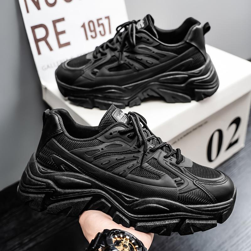 Летняя мужская обувь новые маленькие белые туфли мужские корейская версия модные универсальные платформа молодежные спортивные повседневные папа модные туфли