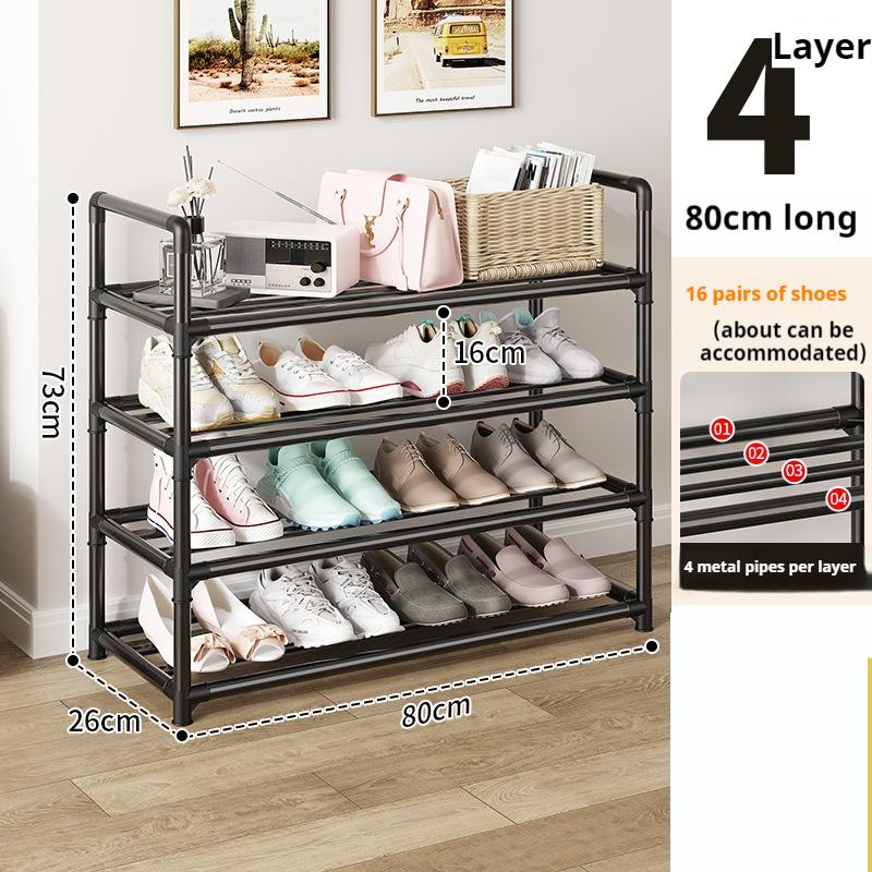 Бытовая полка для обуви, органайзер для обуви, простой съемный шкаф для хранения обуви из нержавеющей стали, экономящий место для студенческого общежития