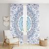 Beautiful Indian Bohemian Psychedelic Hippie Ombre Window Curtain Panels for Bedroom, Living, Balcony (Blue Purple Ombre)