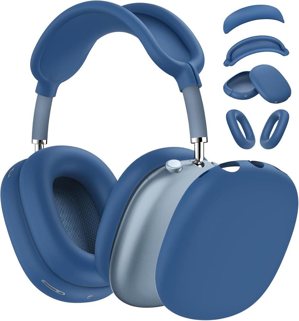 Силиконовый защитный чехол однотонный для AirPods Max - Мягкий чехол-оболочка для накладных наушников