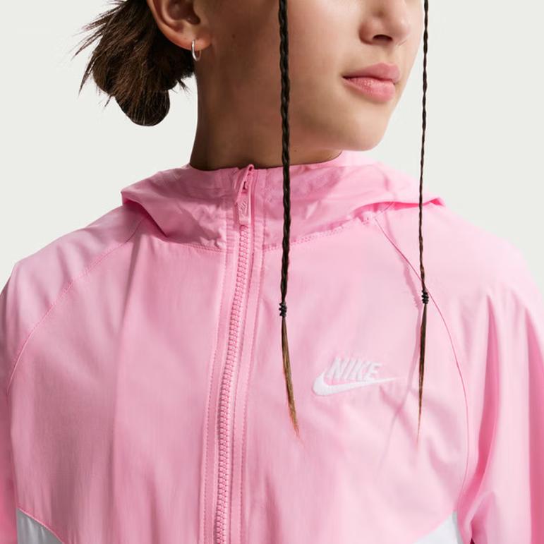 Nike Куртка с капюшоном на молнии, реглан, длинный рукав, детская, IF2821-690