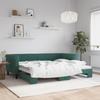 VidaXL Daybed with Pull-out Bed Dark Green 90x200 Cm Velvet 3197773