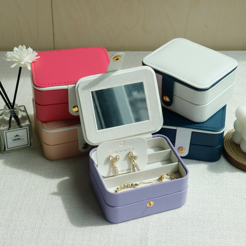 Portable Jewelry Casket Packaging Box Makeup Organizer For Exquisite Cosmetic Beauty Case Container Graduation Events Gift