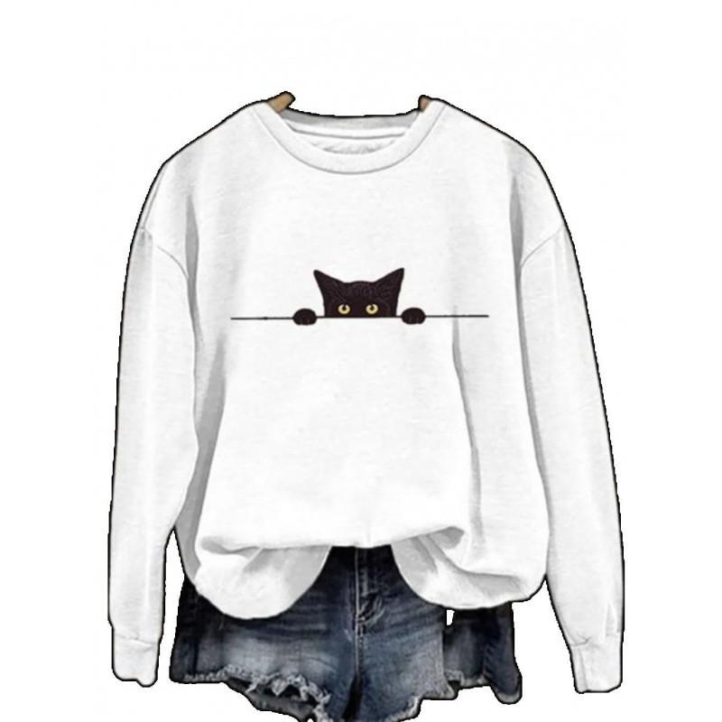 3D Digital Print Loose Fit Crewneck Sweatshirt Men Women Long Sleeve Pullover