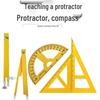 Wooden Triangle Protractor Compass Set: Math Teaching Aids for Primary School