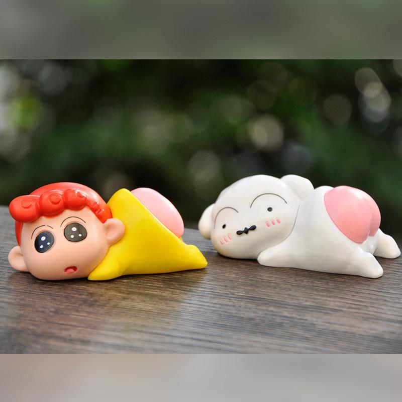 Crayon Shinchan Pvc Anime Figure Desk Ornament For Home Office Decor Special Characters Included