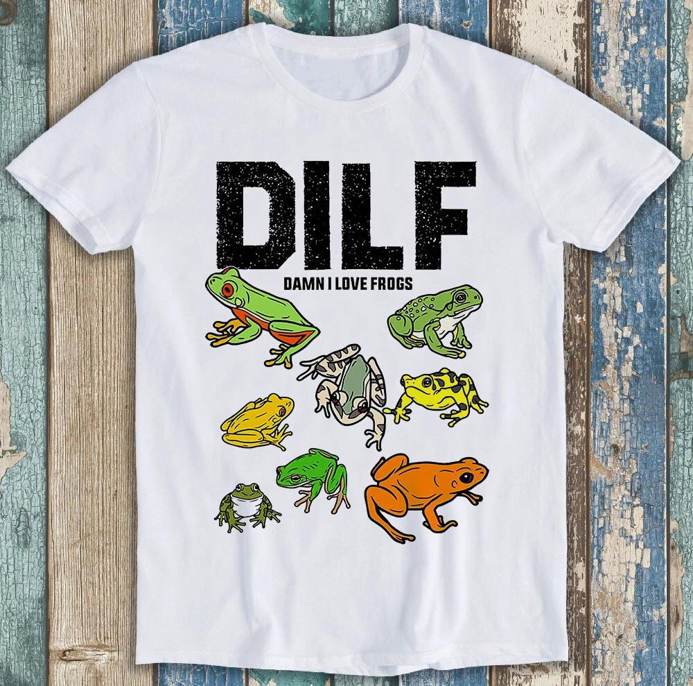 Frog Lover DILF Unisex I Love Frogs Meme Funny Unisex Gift Tee T Shirt M1333