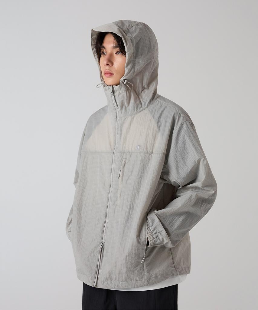 Champion Sheer Nylon Windbreaker Light Grey