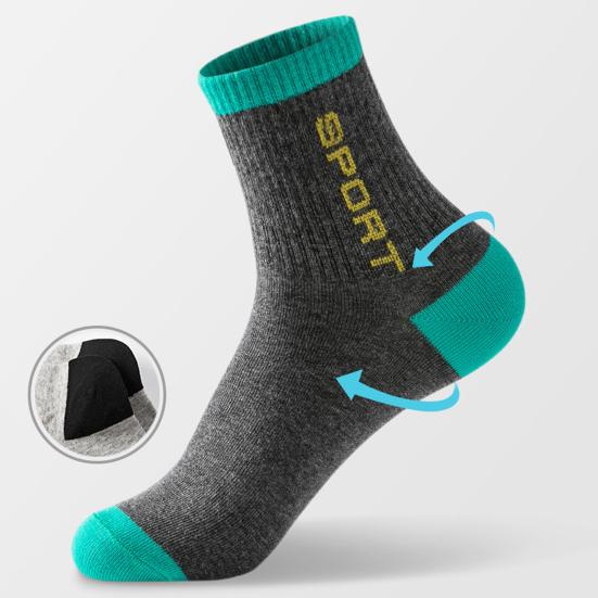 5 пар мужских носков до середины голени, влагоотводящие спортивные носки, мягкие дышащие носки для бега, для пеших прогулок, спорта