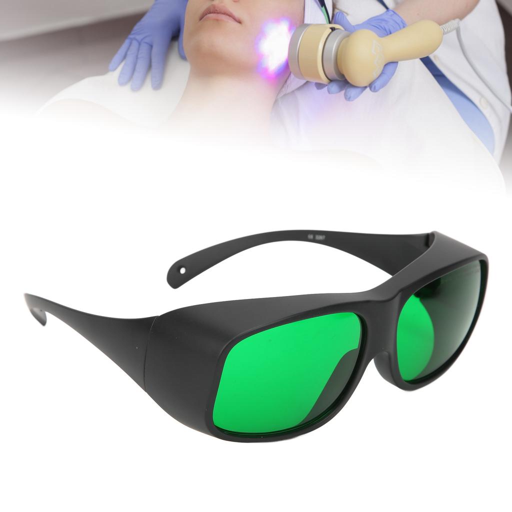 650nm Wavelength Laser Safety Glasses Green Lens PC Eye Protection Fit Over Myopia GogglesBlack