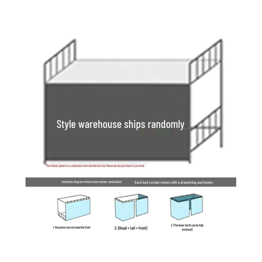 Princess Style Panda Bed Canopy: Thickened Blackout Curtains for Dormitory Bunk Beds