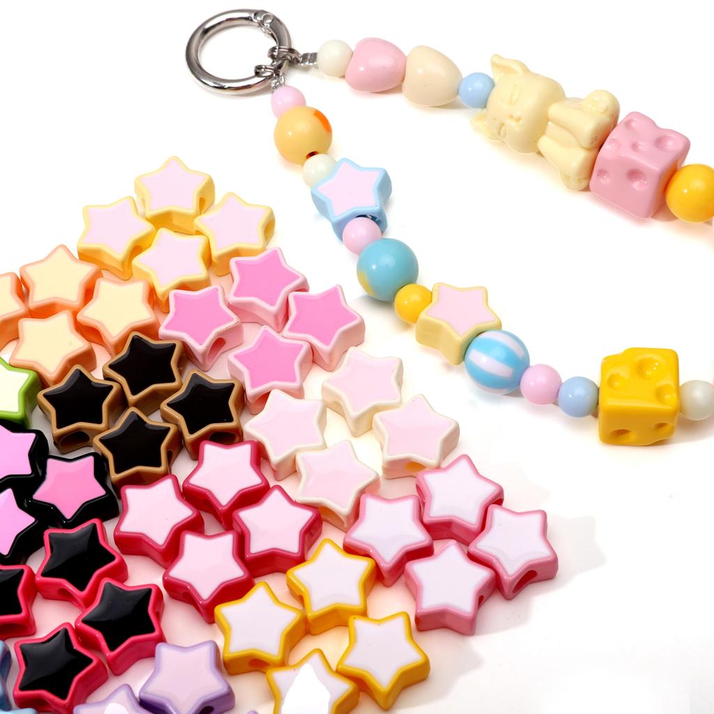 2 шт. Акриловые бусины-пентаграммы для изготовления своими руками ожерелья, браслета, серег, ювелирных изделий, аксессуары для рукоделия