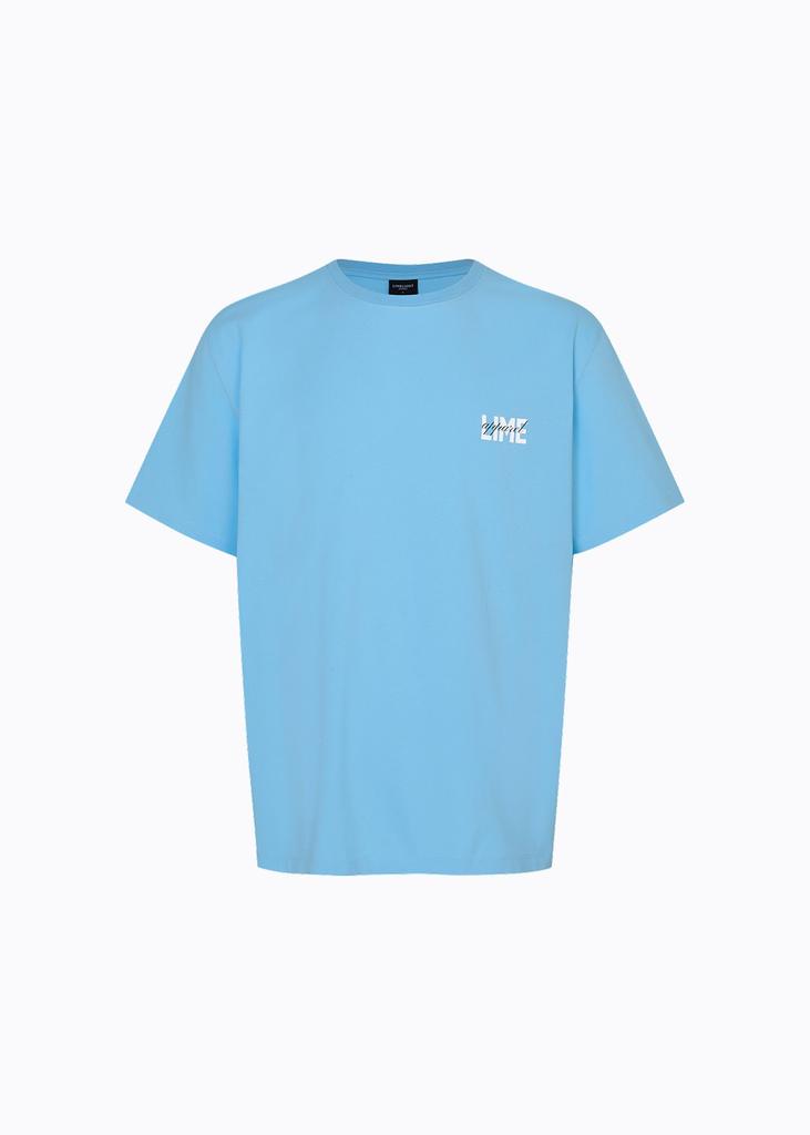 LIMELIGHT APPAREL Футболка с логотипом Lime (Небесно-голубой/Белый)