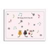 FRONTIA Photo Folder Card Sweet Cat Daisy CD-387 Cute Cat Message Card with Photo Frame and Envelope