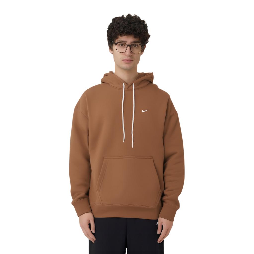 Nike Solid Color Loose Fit Hooded Pullover Long Sleeve Sweatshirt Men sweatshirt Brown CV0552-270