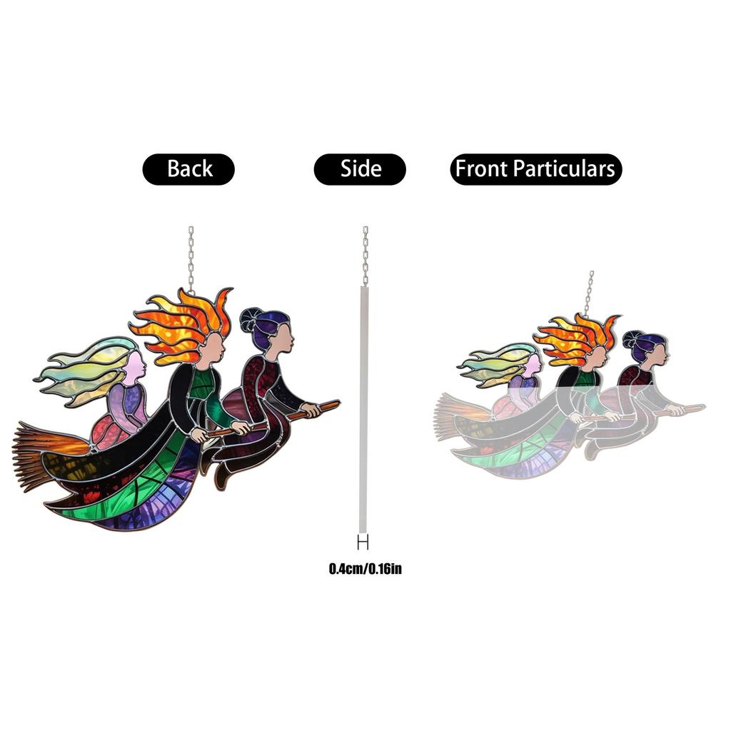 Flat Halloween Colored Window Hanging Acrylic Window Decoration, Creative Craft Pendant Home Decoration Hanging