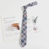 Коричневый клетчатый галстук в стиле ретро для женщин и мужчин - галстук-бабочка в японском стиле для колледжа