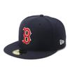 Кепка New Era 59FIFTY MLB Boston Red Sox BOS Темно-синяя ЭКСКЛЮЗИВ ONSPOTZ и 5950 Прямой плоский козырек Идеально подходит для весны и лета Популярная