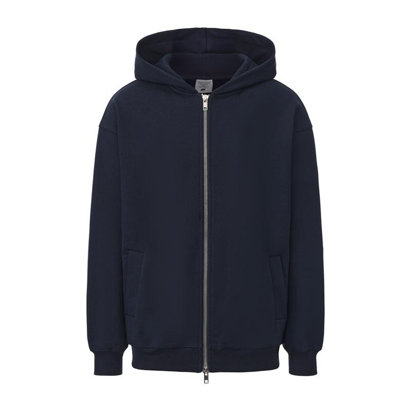 American Streetwear Hoodie and Sweatpants Set 430G Fleece-Lined Polo Collar Zip-Up Casual Tracksuit