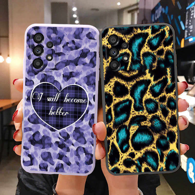 Чехол Леопард Для Samsung Galaxy A53 A12 5G M12 F12 A22 A22S A32 A52 A52S A06 A73 A23 A33 A13 A04S Чехол Ударопрочный Мягкий Fundas