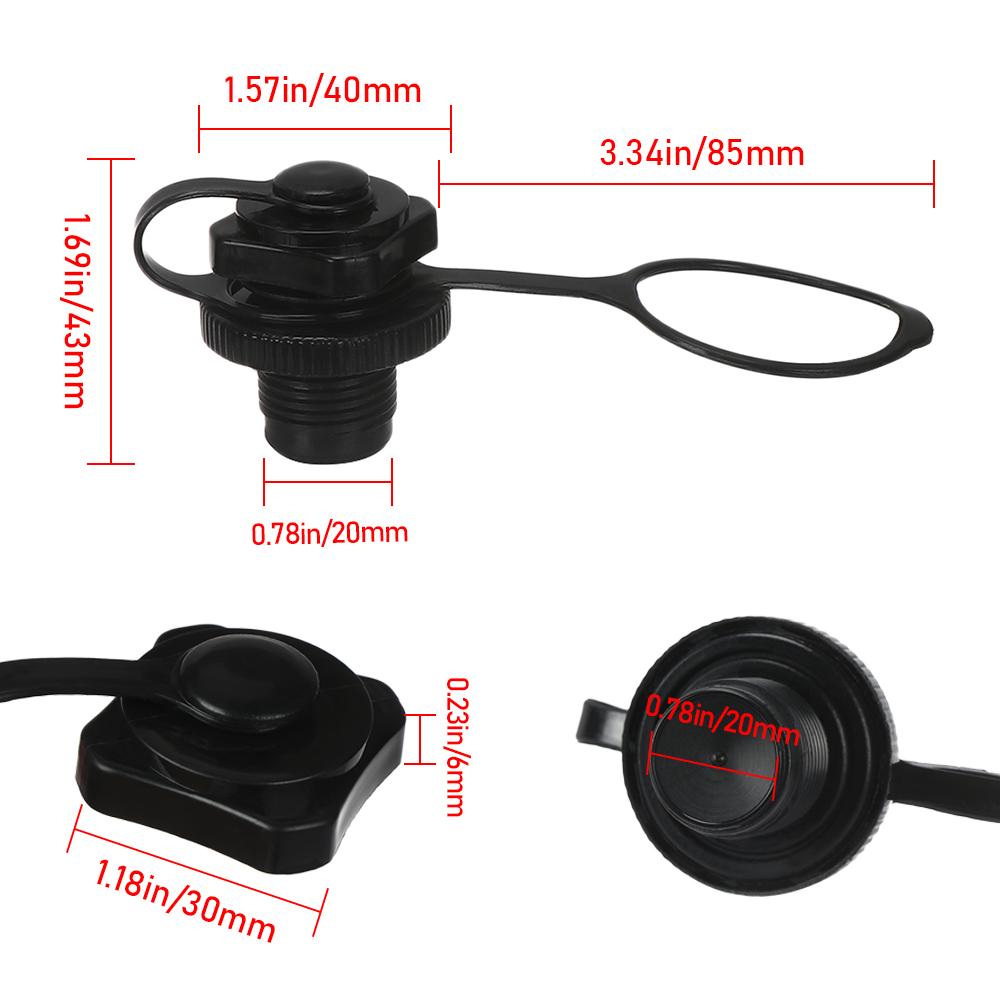 Plastic Inflatable Boat Accessories Nozzle Caps Mattress Valves Inflatable Pump Adapter Air Valve