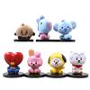 BT21 6см 7шт фигурка корейская поп к-поп мини-фигурка bts Bt21 коя модель креативные настольные аксессуары игрушка детский подарок на день рождения