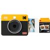 Kodak Mini Shot 3 Retro 4PASS 2-в-1 фотокамера и фотопринтер для моментальной печати (7.6см x 7.6см) + Корпус камеры (8 листов) + Пачка из 30 листов, Желтый