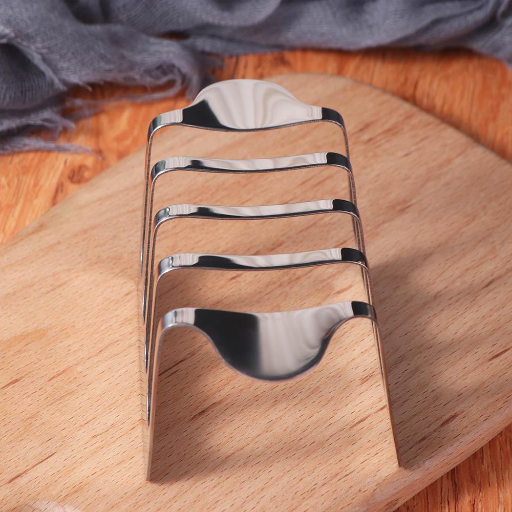 4 Slices Toast Holder Rust-proof Bread Stand Stainless Steel Toast Rack Restaurant