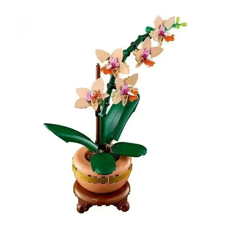 Букет Орхидея Бамбук Хризантема Цветок сливы Конструктор Цветы Игрушка для ребенка Взрослого