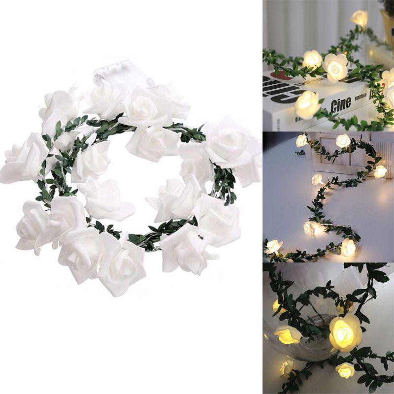 Elegant Warm White Led Rose Flower String Lights With Battery Box For Versatile Decorations