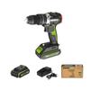 Works Rechargeable Hammer Drill 20V 2.0Ah 2 Batteries BL WU369.2