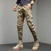 JAYSCE Men's Fashion Oversized Camouflage Cargo Pants Outdoor Army Pants Multifunctional Combat Trousers Thin Jungle Combat Pants