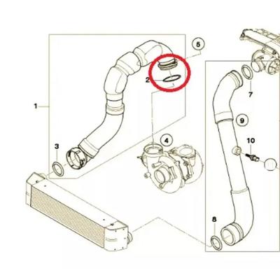 Интеркулер турбонаддува Tose Seal 11617801222 автозапчасти черные автомобильные аксессуары новые практичные для BMW E46 E60 E61 E65