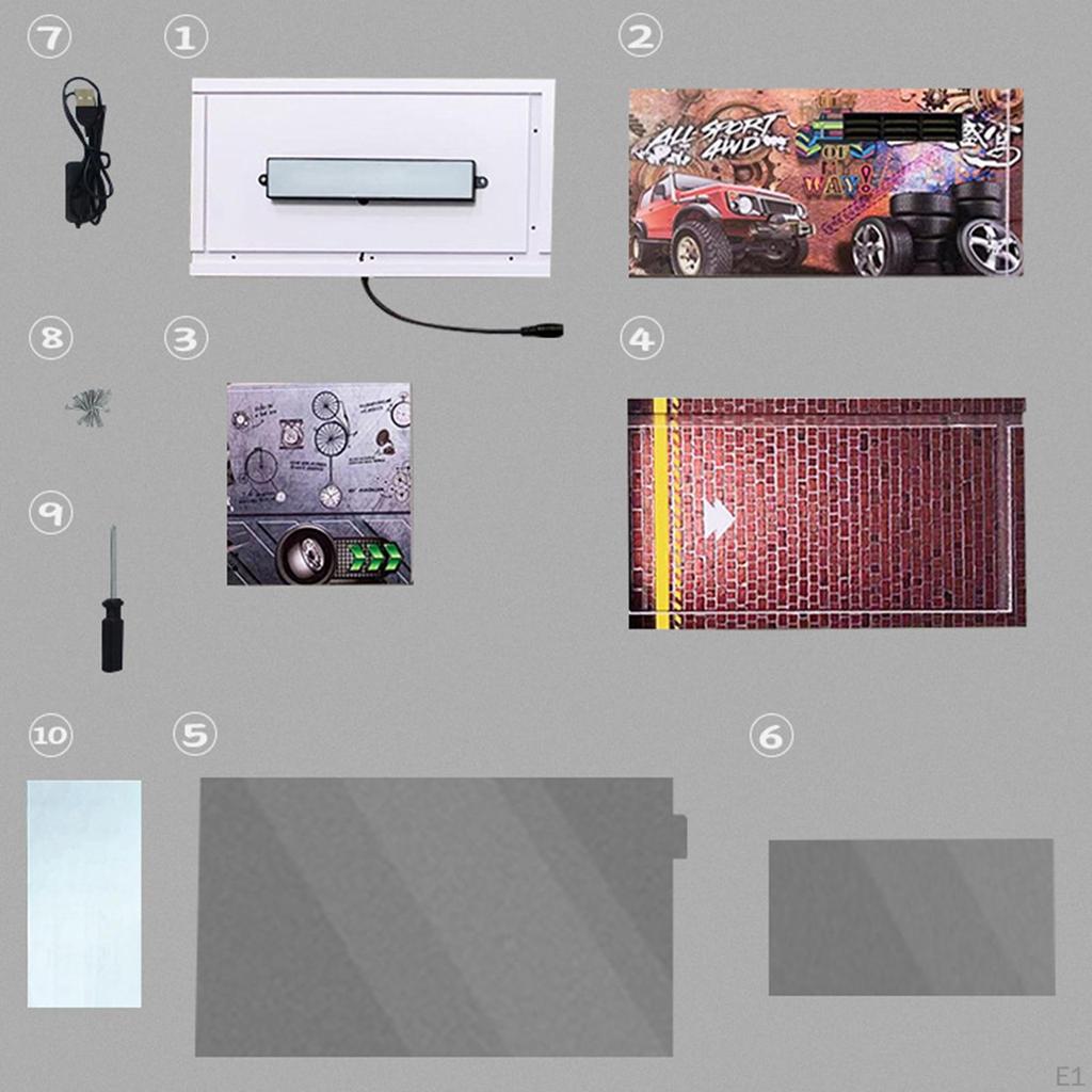 1:24 масштаба парковочная витрина гаража для автомобилей с подсветкой DIY сборка для макета моделей автомобилей