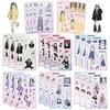 8 Korean Sweet and Cool Girl Face Change Stickers DIY Hand Account Small Card Mobile Phone Case Decoration Guka Stickers