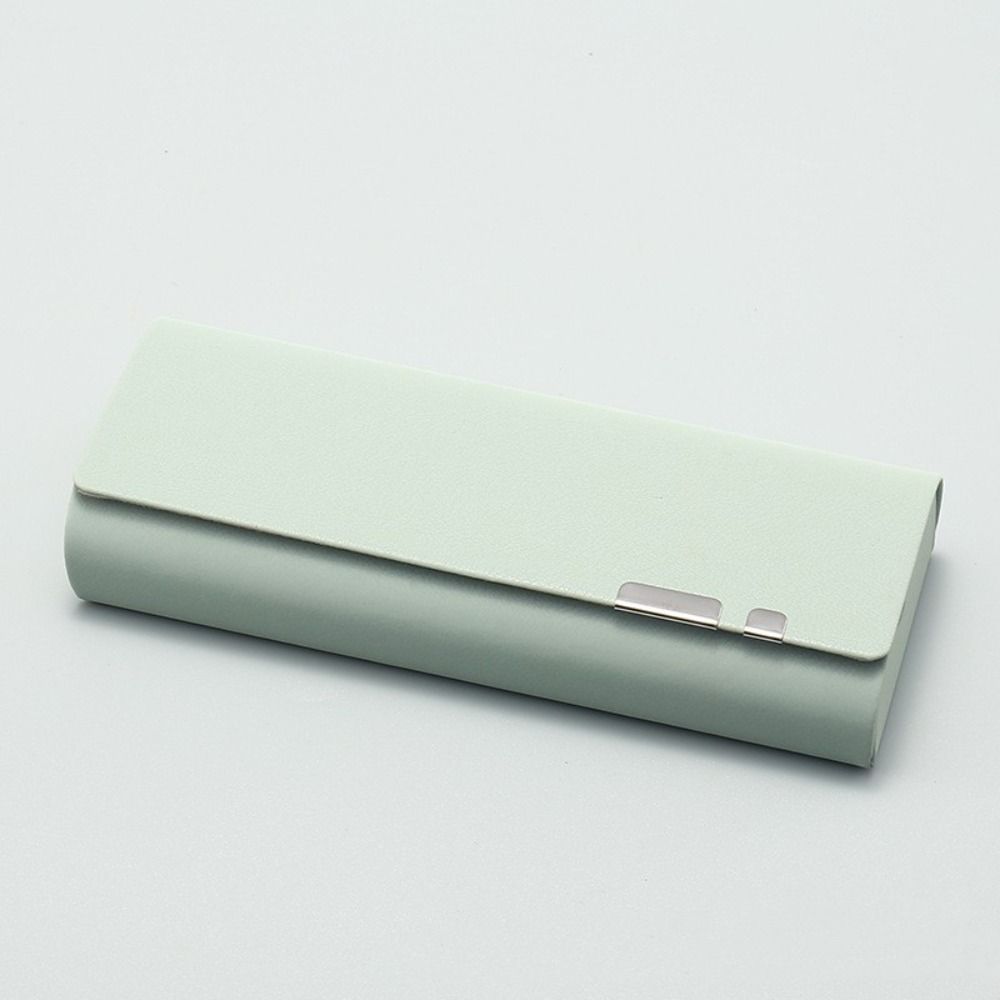 PU Leather Glasses Box Solid Color Eyeswear Case Portable Glasses Storage Box Women