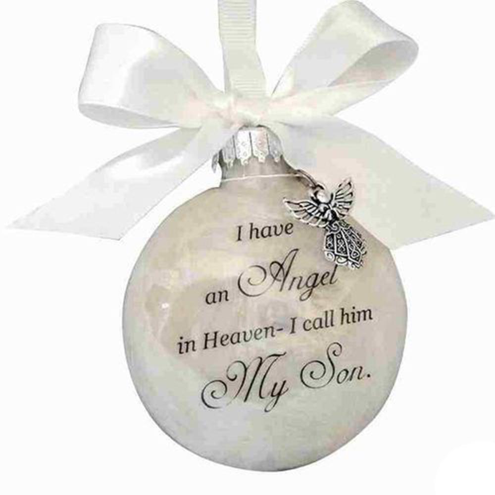 Персонализированная безделушка памяти, рождественские подарки, шары, украшение «Ангел на небесах», памятные украшения мамы, папы, сына, бабушки, дедушки, брата