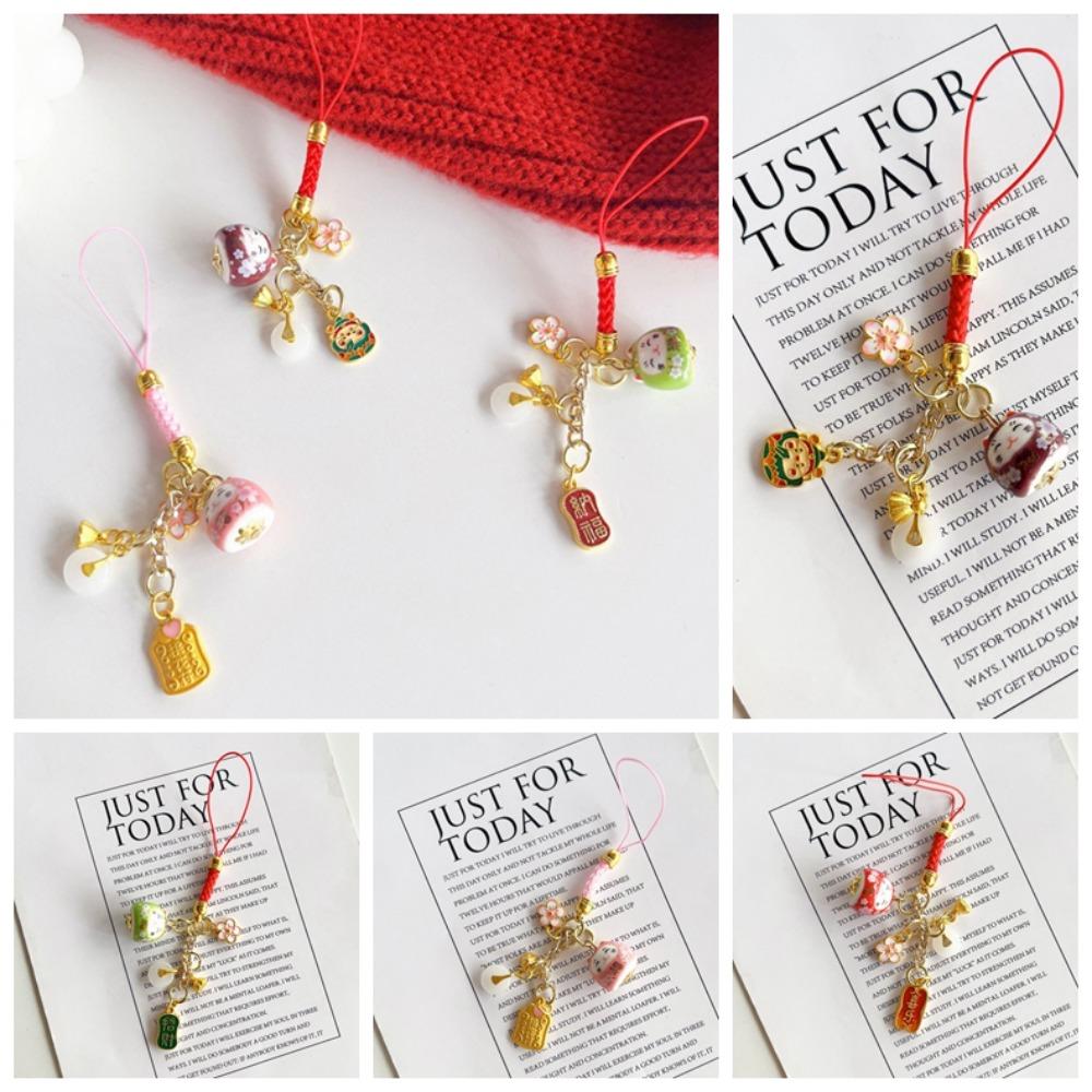 Ремешок для телефона Lucky Cat, украшение для телефона с подвеской Lucky Cat U в виде диска