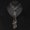 Exaggeration Necklace Bohemian Style Long Round Bead Tassel Jewelry