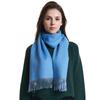 EURKEA Cashmere Simple Day Women's Scarf/Stole, 100% Cashmere, Design, Valentine's Day/White Gift, KASHIMIA20-E (Blue)