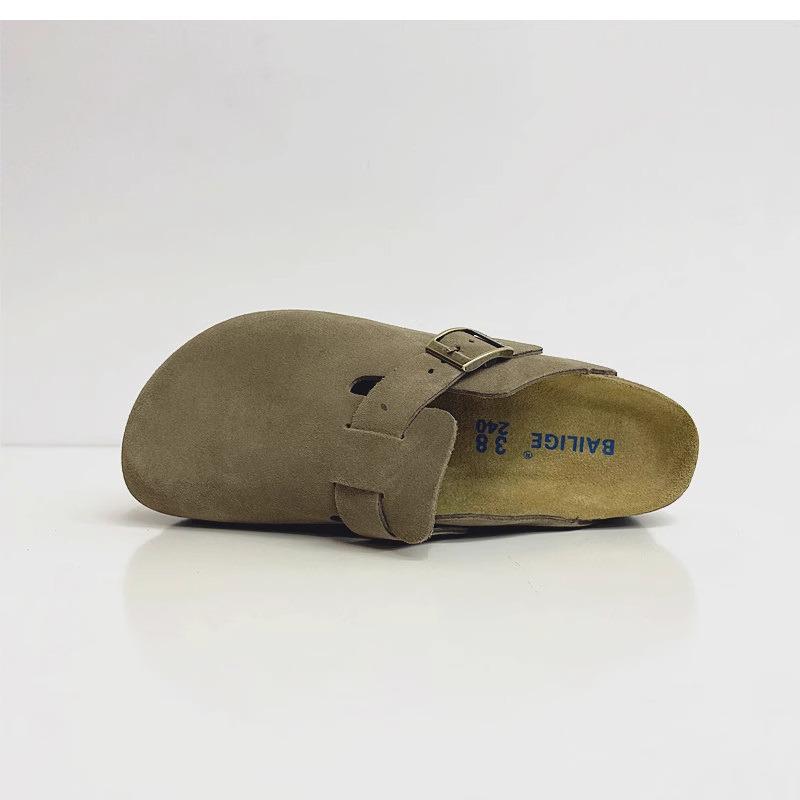 Женские кожаные клоги Sangpo с пробковой поддержкой свода стопы, тапочки с толстой подошвой, увеличивающие рост на 6 см, для ношения на улице.